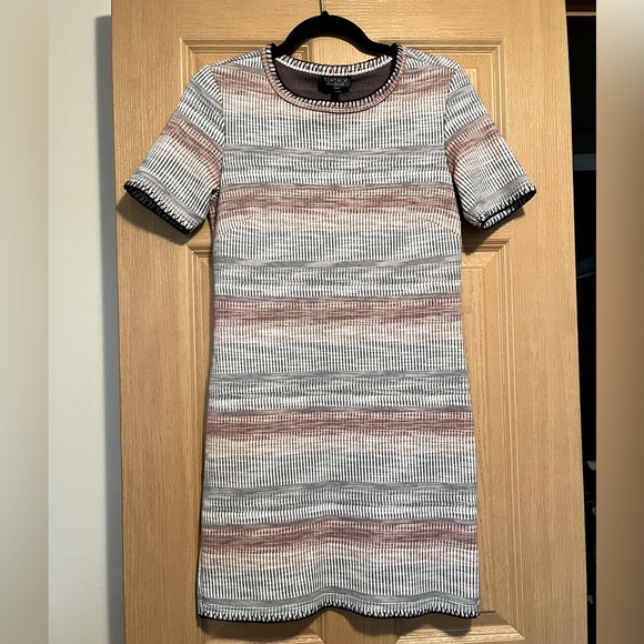 Striped Short Sleeve Dress - Picture 1 of 13